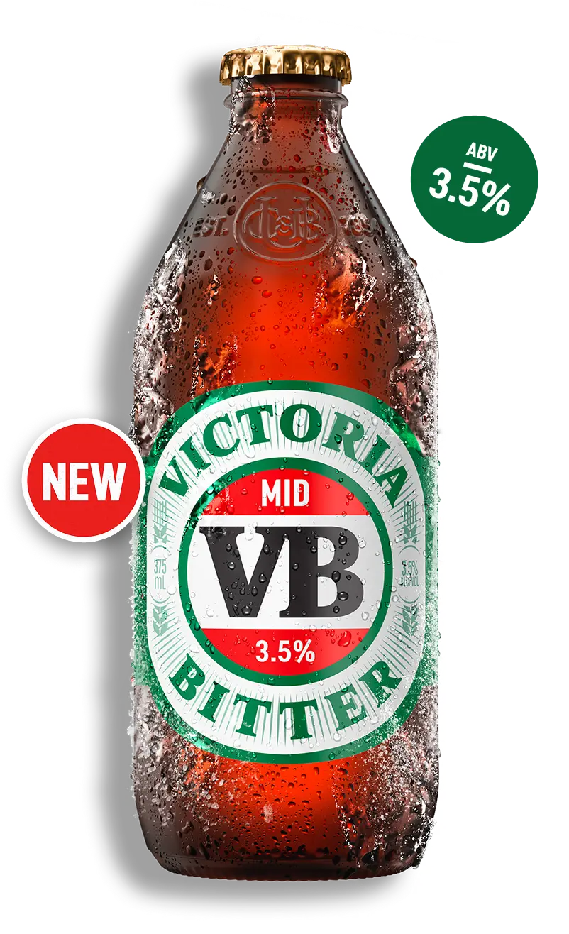 Victoria Bitter Mid Strength Bottle